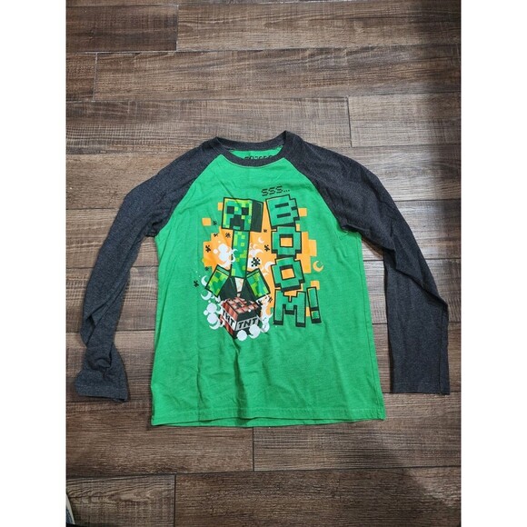 Mojang Other - Boy's Youth MED Mojang Minecraft Cotton/Polyester Long Sleeve Shirt BOOM!